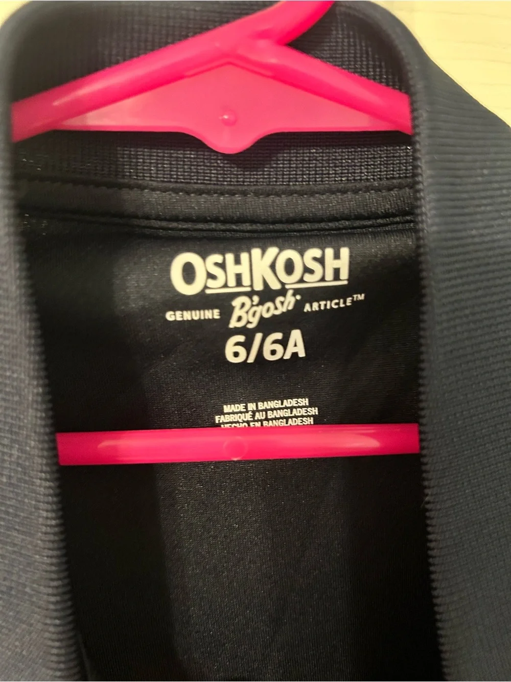 Boys, OshKosh B'gosh, Solid Navy Blue Short Sleeve Polo, Size 6